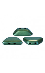 Tinos par Puca® beads Metallic mat green turquoise 23980-94104